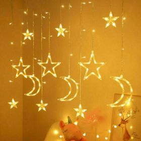 LED Window Curtain Lights Star Moon