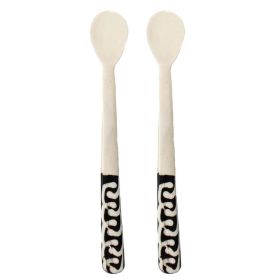 Long Batik Bone Appetizer Spoons, Set of 2