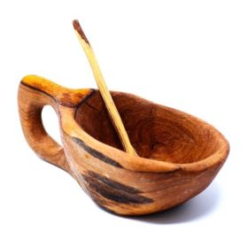 Reclaimed Olive Wood Salt Pot - Kahero Farm - Kenya