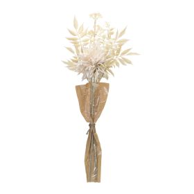 Bleached Chrysanthemum Bouquet (Set of 2) 27"H Plastic