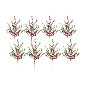 Pine/Boxwood/Berry Spray (Set of 8) 29"H Plastic