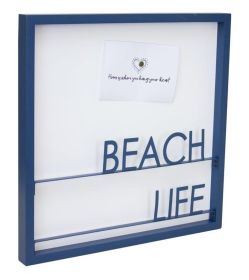 Beach Life Memo Board 15.75"SQ Metal/MDF