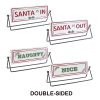 Reversable Santa Sign (Set of 2) 12.75"L x 4.75"H Iron