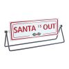 Reversable Santa Sign (Set of 2) 12.75"L x 4.75"H Iron