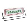 Reversable Santa Sign (Set of 2) 12.75"L x 4.75"H Iron