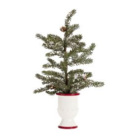 Potted Tree w/Snow (Set of 2) 20"H Plastic/Snow