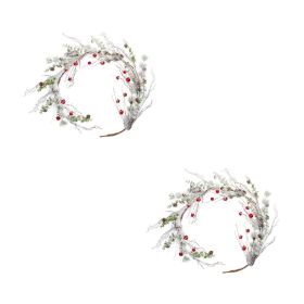 Snow Pine Garland w/Sleigh Bells (Set of 2) 5'L Plastic