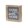 Home Sign (Set of 2) 7.5"L x 3.5"H, 5.25"L x 5.25"H Resin