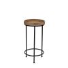 Accent Table (Set of 3) 10.5"D x 20.75"H, 12.25"D x 25.25"H, 14.25"D x 28.75"H Iron/Wood