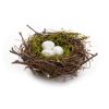 Nest and Nest with Eggs (Set of 6) 6.5"D x 3"H Natural/Foam