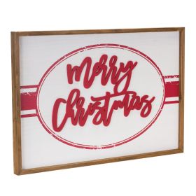 Merry Christmas Sign 27.5"L x 19"H MDF/Wood