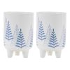 Christmas Tree Pot w/Legs (Set of 2) 4"D x 6"H Dolomite