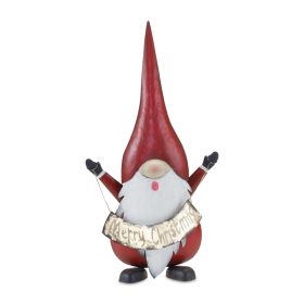 Gnome w/Merry Christmas 27"H Iron