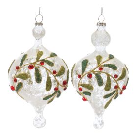 Ornament (Set of 6) 6.5"H Glass