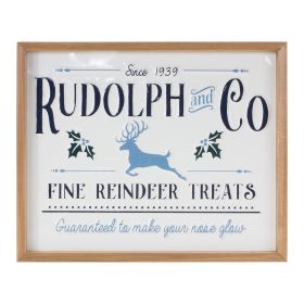 Reindeer Treat Sign 15.75"L x 13"H Metal/Wood