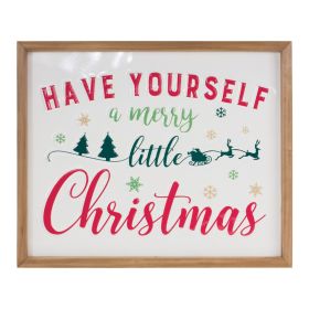 Have Yourself A Merry Little Christmas Frame 15.75"L x 13"H Metal/Wood