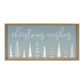 Christmas Wishes Sign 31.5"L x 13.5"H MDF