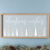 Christmas Wishes Sign 31.5"L x 13.5"H MDF