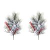 Snowy Pine w/Berry Spray (Set of 2) 20"H PVC