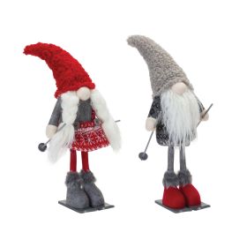 Gnome on Skis (Set of 2) 14.5"H Polyester