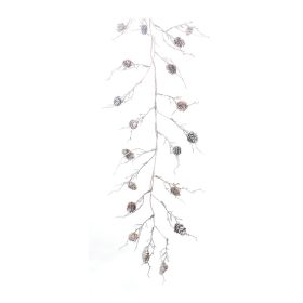 Pine Cone Garland (Set of 2) 5.5'L Plastic/Cone