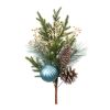 Pine Spray w/Ornament (Set of 2) 18.5"H Plastic