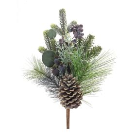 Pine/Berry/Eucalyptus Pick (Set of 2) 18"H Polyester/PVC