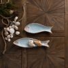 Fish Plate (Set of 2) 11.75"L x 4"W, 14.5"L x 4"W Resin