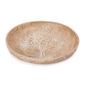 Bowl w/Tree Pattern (Set of 2) 12"D x 2"H Resin