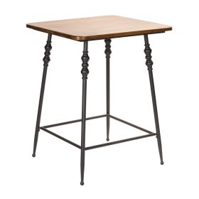 Accent Table 23.5"SQ x 31"H Iron/Wood