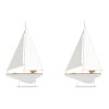 Sailboat (Set of 2) 11"L x 18.25"H Metal/Wood