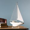 Sailboat (Set of 2) 11"L x 18.25"H Metal/Wood