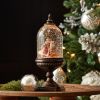 LED Snow Globe w/Santa 12.5"H Plastic 3 AA Batteries Not Included/USB Cord Included 6 Hr Timer