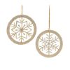 Snowflake Ornament (Set of 6) 4.5"H Iron/Glass Beads