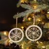 Snowflake Ornament (Set of 6) 4.5"H Iron/Glass Beads