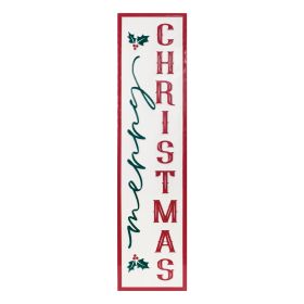 Merry Christmas Sign 9"L x 36"H Metal