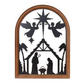 Nativity Plaque 12"L x 16"H Metal/MDF