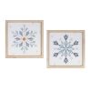 Snowflake Print (Set of 12) 13.5"SQ MDF