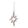 Star Cut-Out Ornament (Set of 4) 10"H Wood