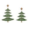 Tree Shape Sign (Set of 2) 17.5"H, 21.5"H MDF/Iron