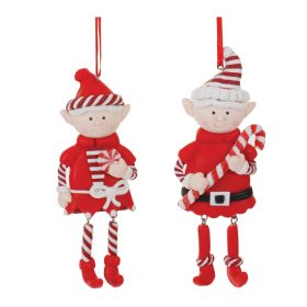 Elf Ornament (Set of 12) 5.25"H Clay Dough