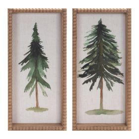 Tree Plaque (Set of 2) 7.5"L x 15.75"H MDF/Wood