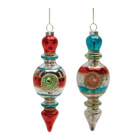 Reflector Drop Ornament (Set of 12) 6.75"H Glass