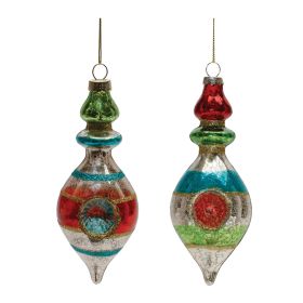 Reflector Drop Ornament (Set of 12) 6"H Glass