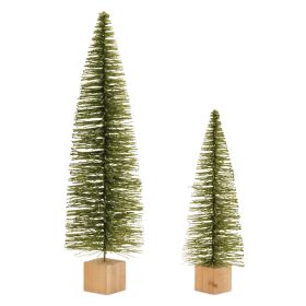 Tree (Set of 2) 16"H, 24.5"H PVC/Wood