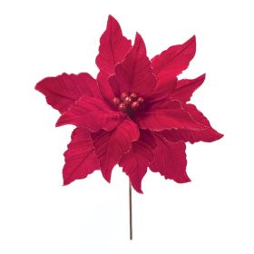 Poinsettia Stem (Set of 2) 24"H Polyester