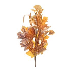 Mixed Maple Leaf Spray (Set of 6) 19"H Polyester