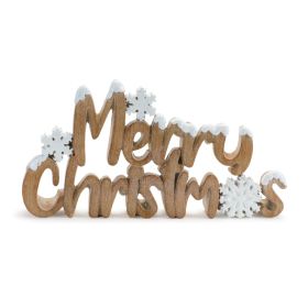 Merry Christmas Sign 8.75"L x 4.75"H Resin