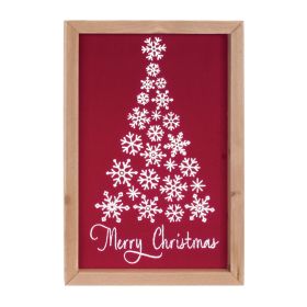 Merry Christmas Frame 6.25"L x 9.5"H Wood/MDF