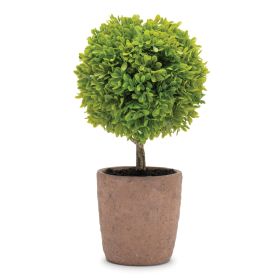 Potted Topiary (Set of 2) 12.5"H Plastic